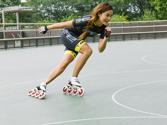 Angie Wong usually went to Victoria Park to train roller skating