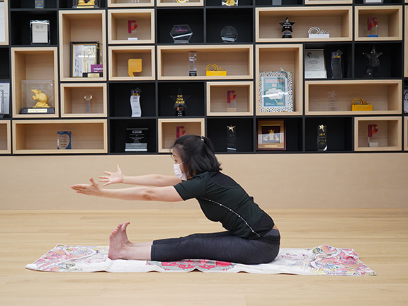 seated forward bend in yoga