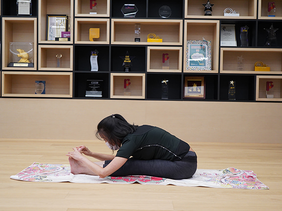 seated forward bend in yoga