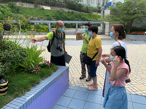 Vincent led a tour to brief the public about butterfly garden