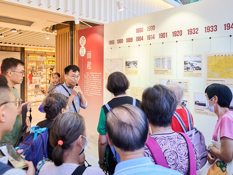 Visitors join the guided tour.