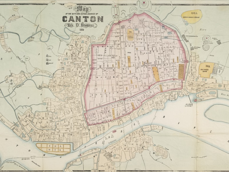 Map of Guangzhou, 1860
