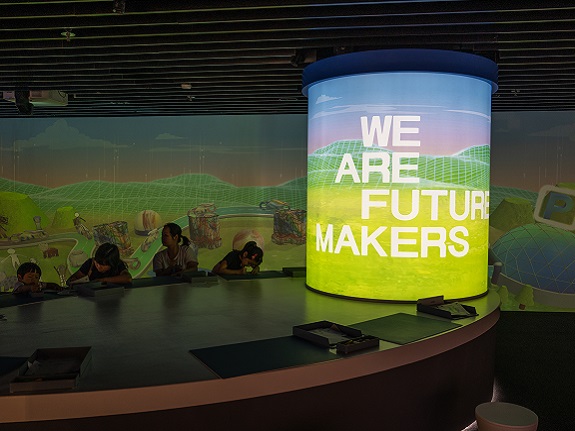 Visitors can flex their creativity through art to depict their ideal living community.