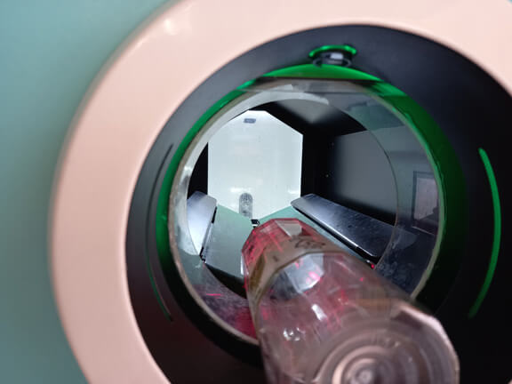 Bottle collected into the Reverse Vending Machine