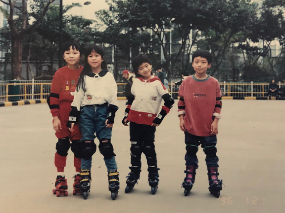 Former member of the Hong Kong Roller Skating Team Angie Wong