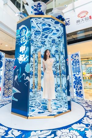 Temple Mall Blue and White 2