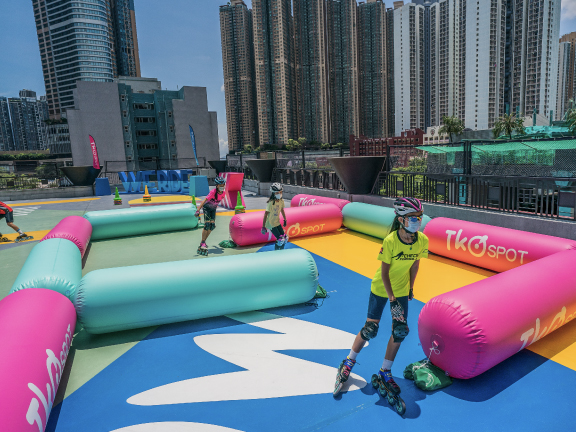 社區營造項目「將軍競技場」可讓市民玩滾軸溜冰等運動。